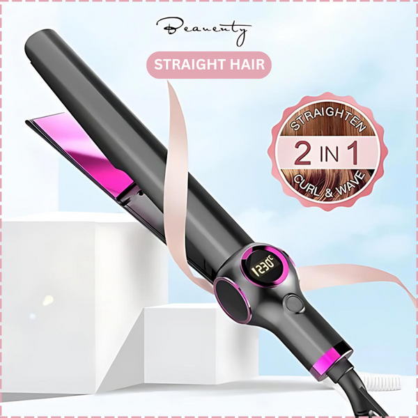 2-in-1 Hair Curler and Straightener
